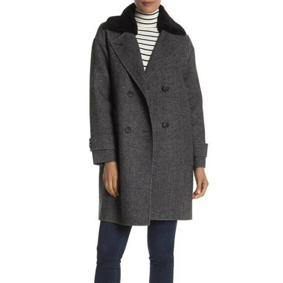 Trina Turk Brianna Wool-Blend Coat, Size P - Picture 1 of 3